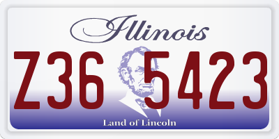 IL license plate Z365423