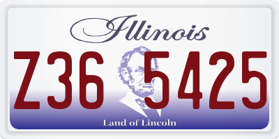 IL license plate Z365425