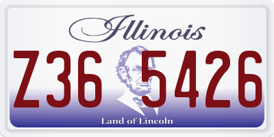 IL license plate Z365426
