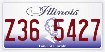 IL license plate Z365427
