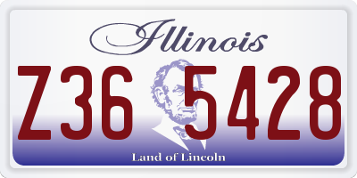 IL license plate Z365428