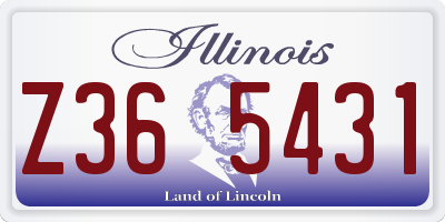 IL license plate Z365431