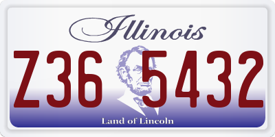 IL license plate Z365432