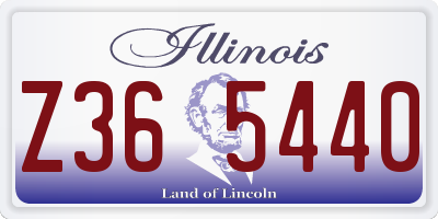 IL license plate Z365440