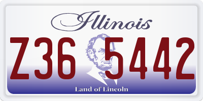 IL license plate Z365442