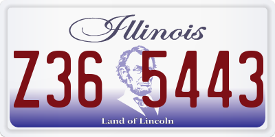 IL license plate Z365443
