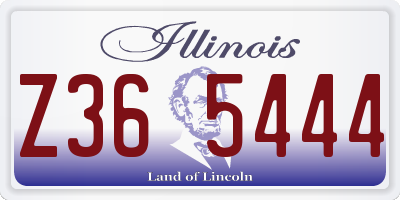 IL license plate Z365444