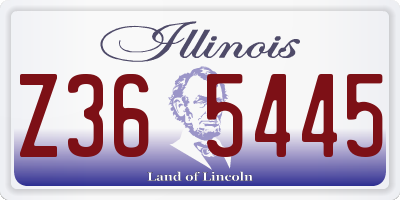 IL license plate Z365445