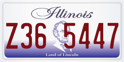 IL license plate Z365447