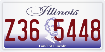 IL license plate Z365448