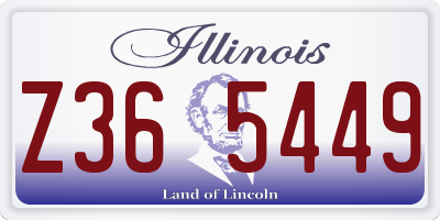IL license plate Z365449