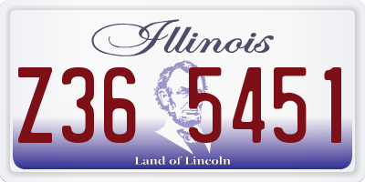 IL license plate Z365451