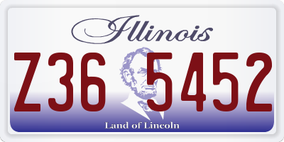 IL license plate Z365452