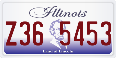 IL license plate Z365453