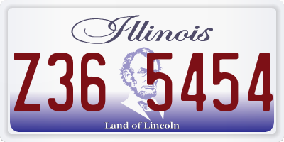 IL license plate Z365454