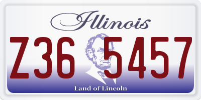 IL license plate Z365457
