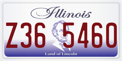IL license plate Z365460