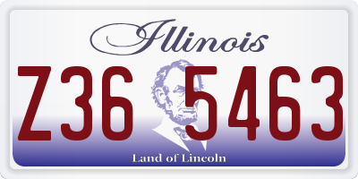 IL license plate Z365463