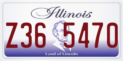 IL license plate Z365470