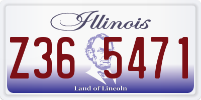 IL license plate Z365471