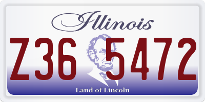 IL license plate Z365472
