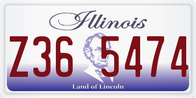 IL license plate Z365474