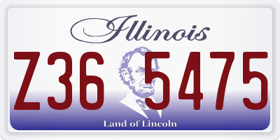 IL license plate Z365475