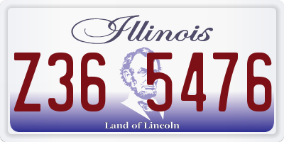 IL license plate Z365476