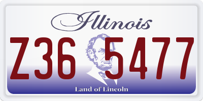 IL license plate Z365477