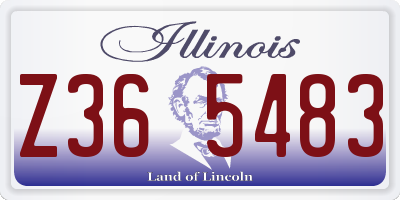 IL license plate Z365483