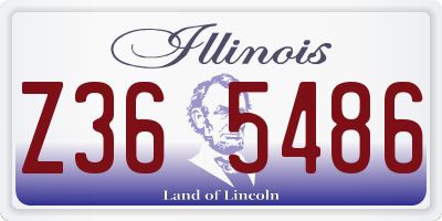 IL license plate Z365486