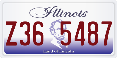 IL license plate Z365487