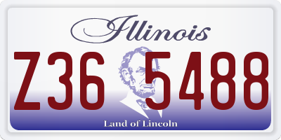 IL license plate Z365488