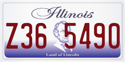 IL license plate Z365490