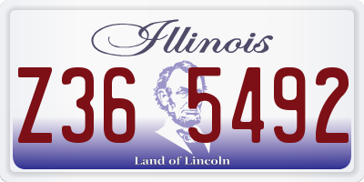 IL license plate Z365492
