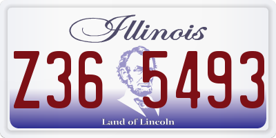 IL license plate Z365493