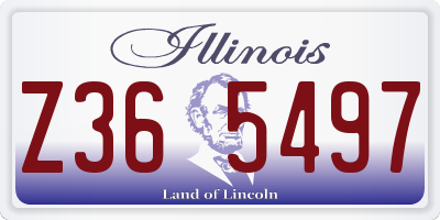 IL license plate Z365497