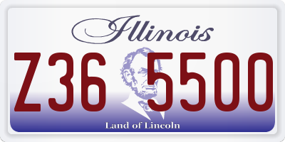 IL license plate Z365500