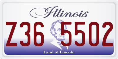 IL license plate Z365502