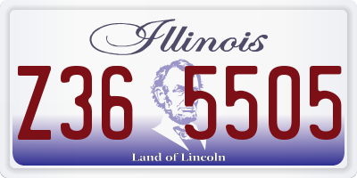 IL license plate Z365505