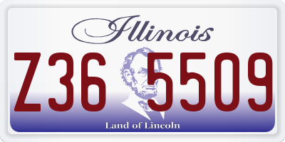 IL license plate Z365509