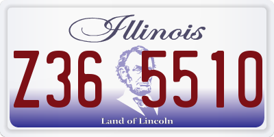 IL license plate Z365510