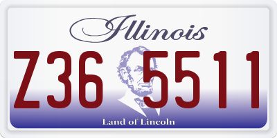 IL license plate Z365511