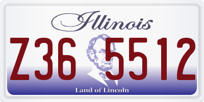 IL license plate Z365512