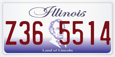 IL license plate Z365514