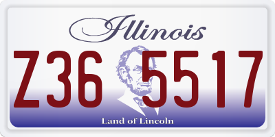 IL license plate Z365517