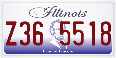 IL license plate Z365518