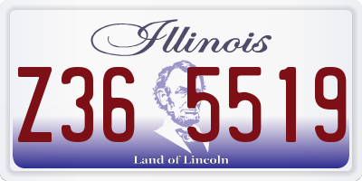 IL license plate Z365519