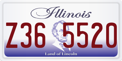IL license plate Z365520