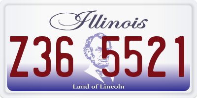 IL license plate Z365521